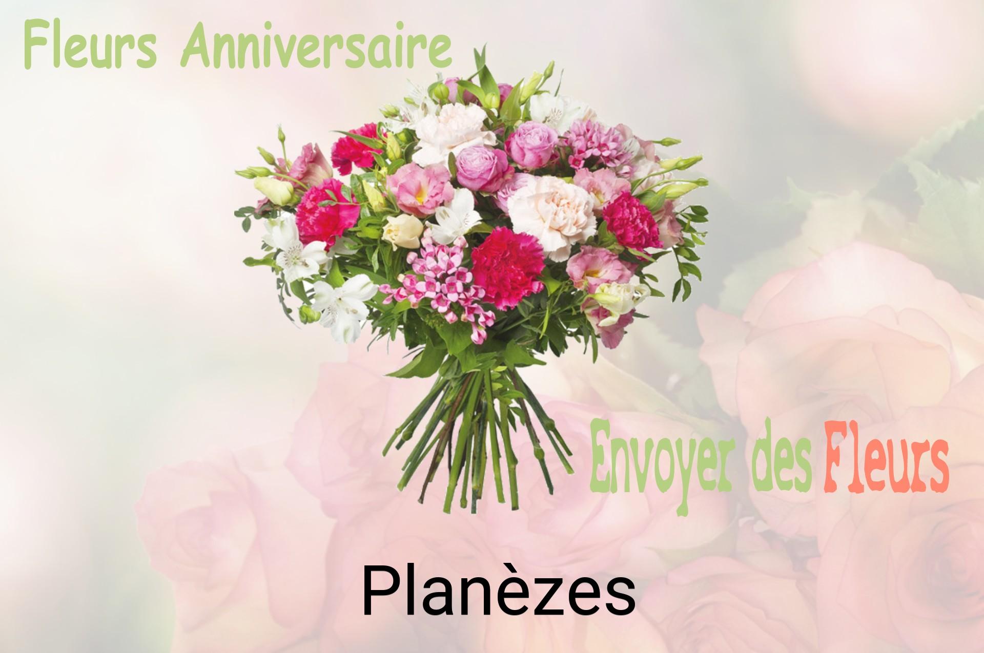 Bouquet de fleurs d’anniversaire livré à Planèzes